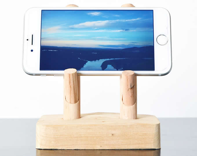 Wood Mobile Phone Stand, Smartphone Cell phone Stand Holder - FeelGift