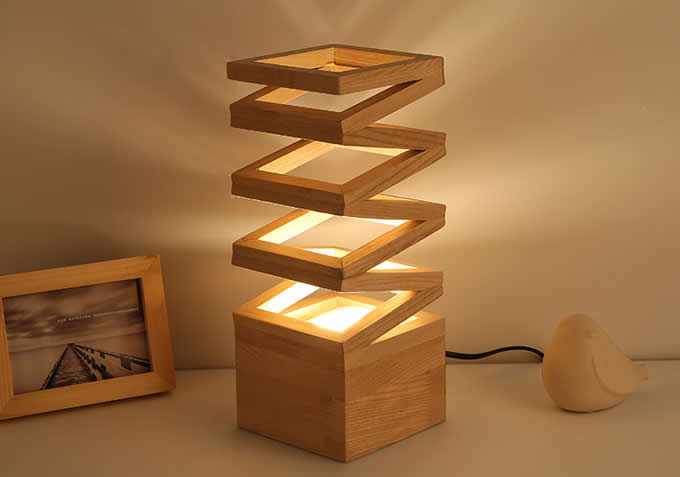 wooden table lamp