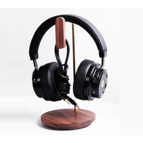 Audio Equipment Accessories Wooden Universal Holder Display Hanger for Over-Ear Headphones with Wire Storage Navaris Walnut Wood Headphone Stand 