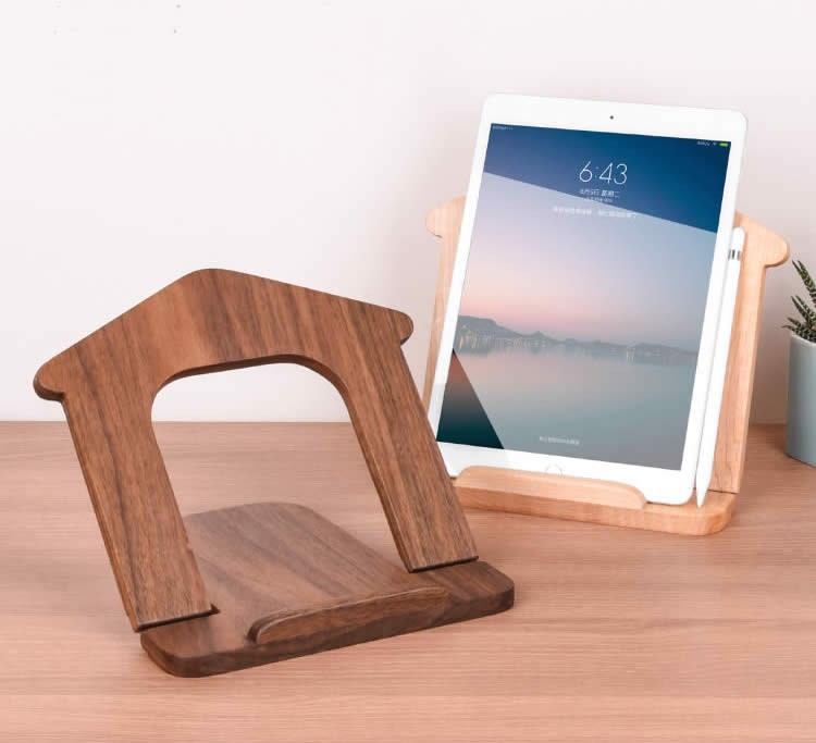 Easy To Carry Wooden Tablet Computer IPAD Holder Reading Stand