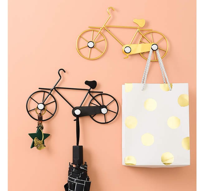 Creative Bicycle Shape Wall Decoration Hook Up(2pcs)