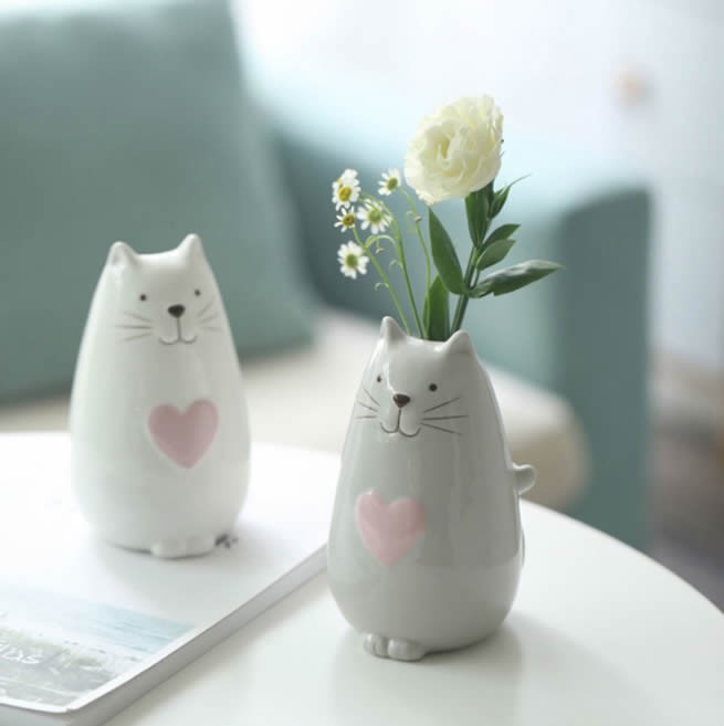 Cute Ceramic Animal Decorative Small Vase
