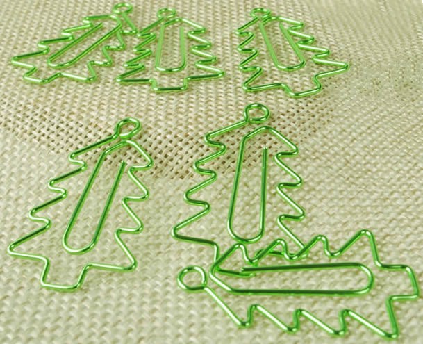 18PCS  Christmas Tree Shaped Paper Clips