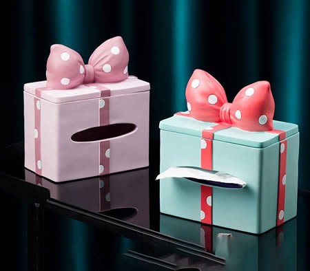 Beautiful Cartoon Bow Tissue Box