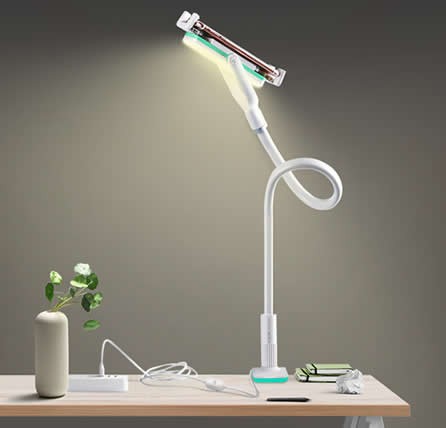 360 Degrees Rotating Bed Desk Table Mount Holder Lamp for Mobile phone