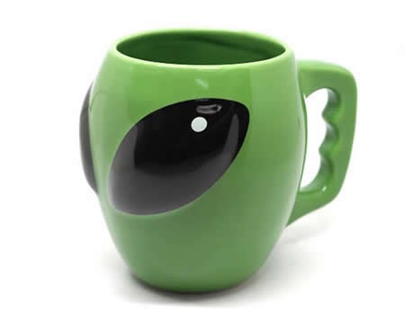 3D Alien Ceramic Coffee Mug