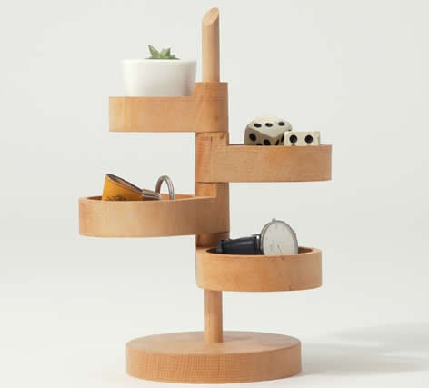 4 Tier Wooden Office Desk Organizer