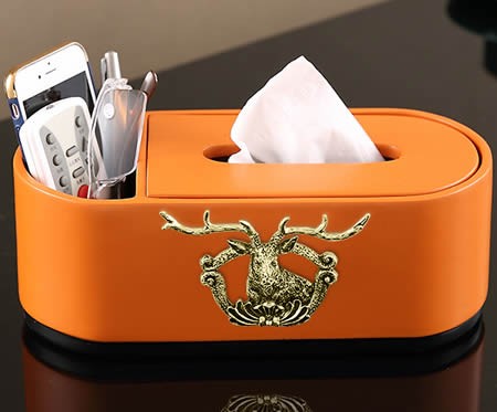 Exquisite fashion elk decoration tissue box remote control storage box