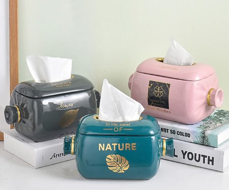 Creative candy ceramic living room decoration tissue box