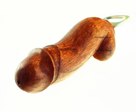 Funny wooden penis bottle opener