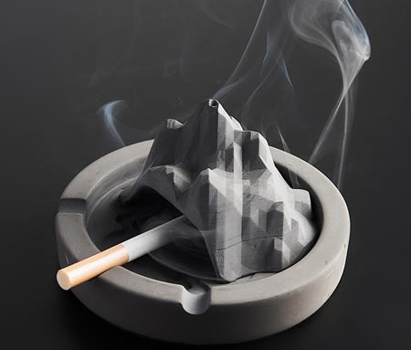 Creative mountain peak shape concrete ashtray bar shop decoration