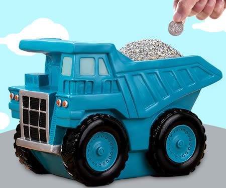 Creative cartoon engineering vehicle car children piggy bank