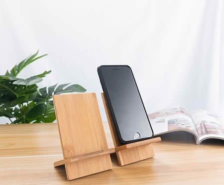 Simple Bamboo Wood Easy To Carry Splicing Combination Cell Phone Holder
