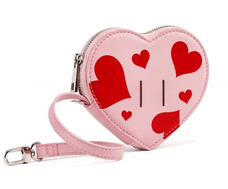 Beautiful pink heart shape girl coin purse