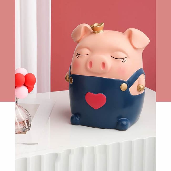 Cute Suspender Skirt Pink Piggy Tissue Box