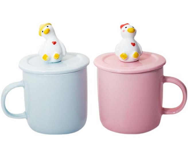 Fun Three-dimensional Duckling Ceramic Coffee Cup
