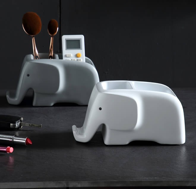 Abstract Cute Elephant Organize Storage Box Phone Holder