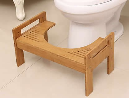 Adjustable Bamboo Toilet Stool