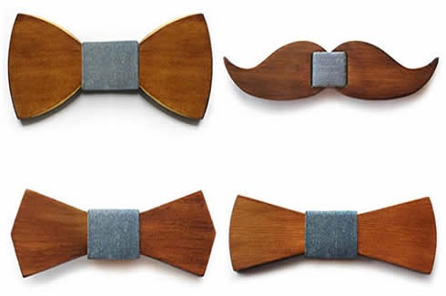 Adjustable Classic Wooden Bow Tie