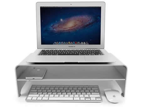 Aluminum Alloy Monitor Stand Laptop Riser Shelf for iMac Macbook Computer Desktop Screen Stand 