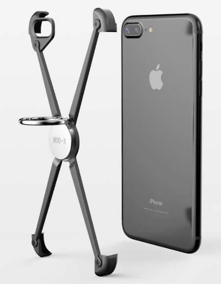 Aluminum Bumper Frame Case With Ring Grip Stand  for iPhone X/8/8 Plus/7/7 Plus/6/6 Plus/6S/6S Plus