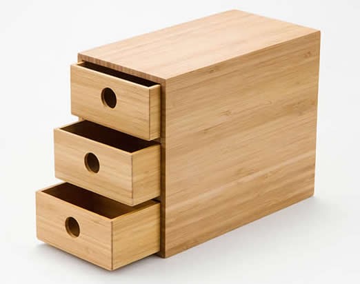  Bamboo Desk Organizer with Drawers