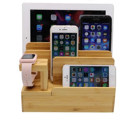 Bamboo Desktop Charger Station