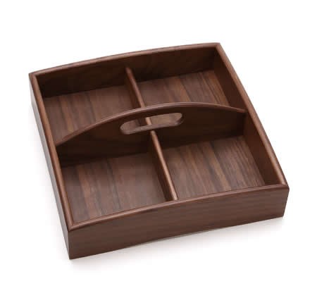 Bamboo Wooden Display Plate Tray Dish with Dividers