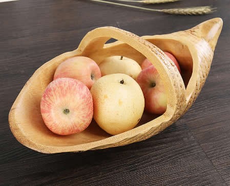 Bamboo Root Nuts Snack Stores Tray Organizer 