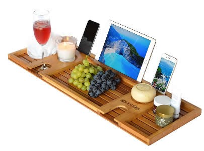 Bamboo Serving Tray and Organizer 