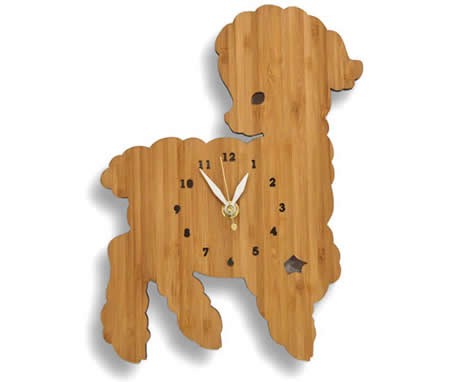 Bamboo Wood Sheep Wall Clock