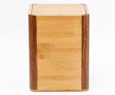 Bamboo Wooden Wastebasket Trash Can