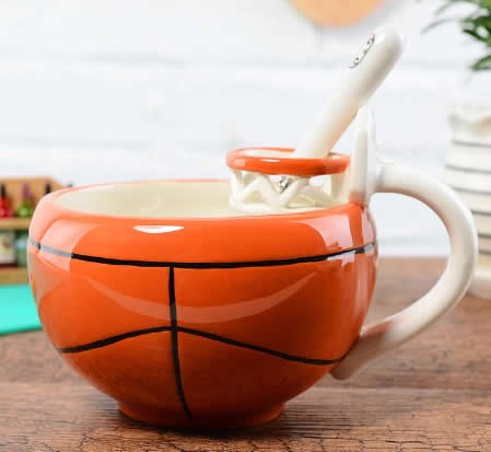 Basketball & Football Ceramic Cup