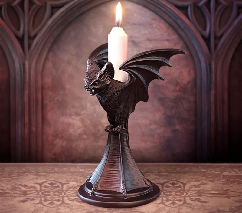 Bat Shaped Candle Holder Tabletop Decorations Statue