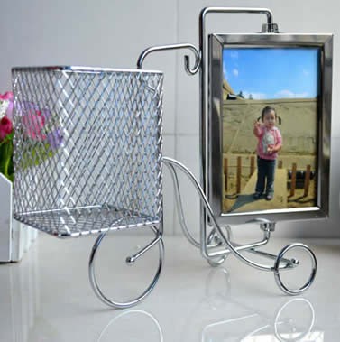  Bicycle Picture Frame Pen Holder, 3.5 by 5-Inch