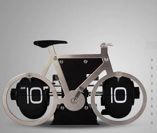 Bicycle Shaped Auto Flip Clock