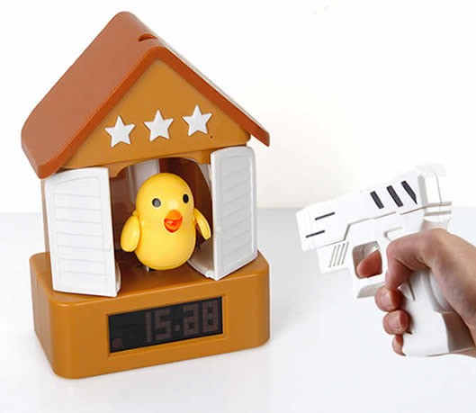 Bird Gun Shooting Alarm Clock