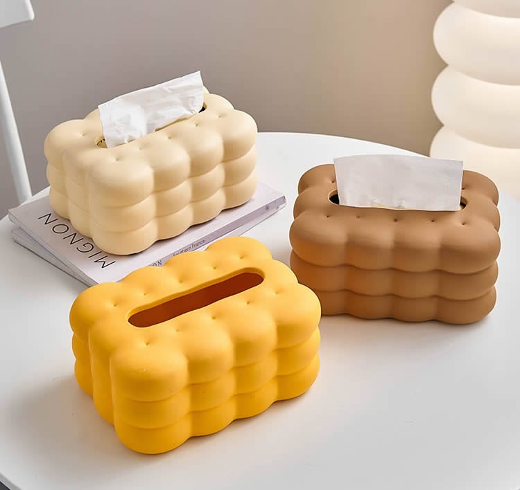 Creative Cream Biscuit Shape Home Decoration Tissue Box