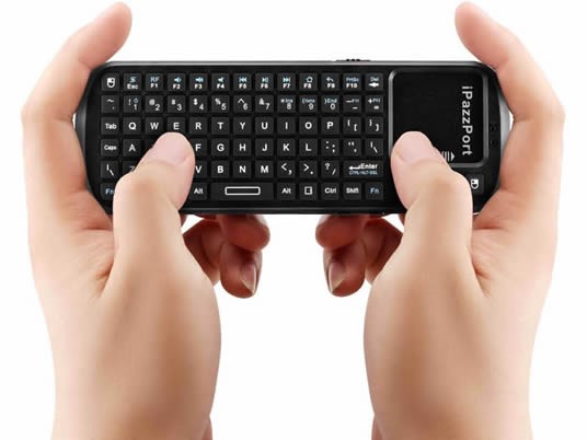 Bluetooth Universal  Black  Keyboard with Touchpad  And Laser Pointer