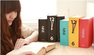 Book Standing Tabletop Clock