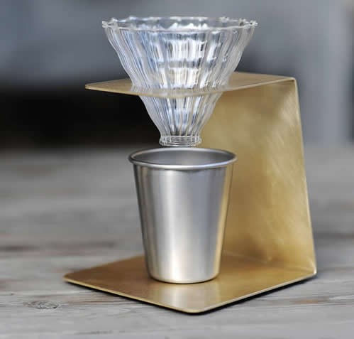 Brass Pour-Over Coffee Station 
