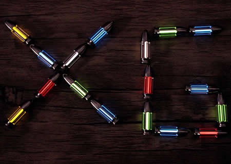  Bullet Head Tritium Nite Self-Luminous Pendant Keychain Light