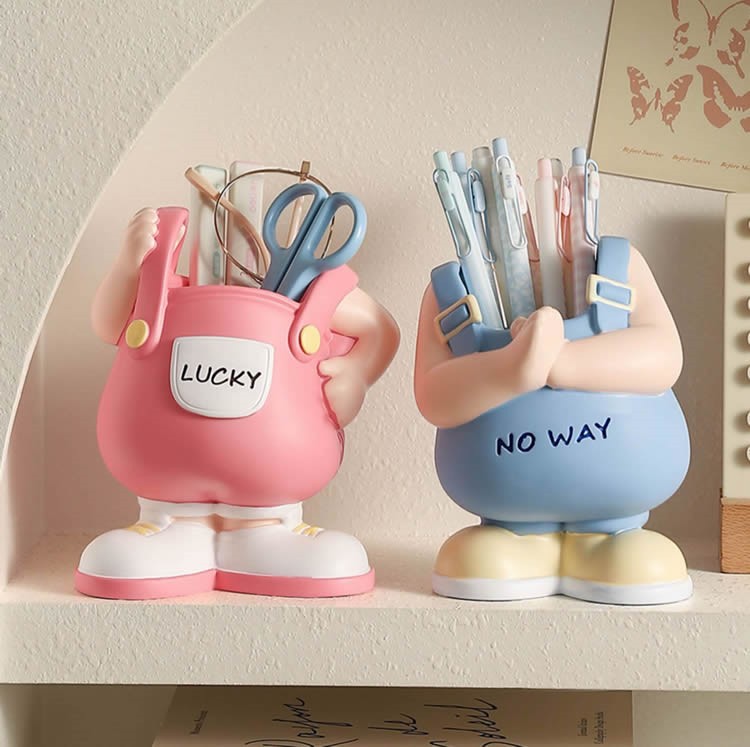 Cartoon Doll Office Study Pen Holder,Cute Desktop Organization Storage