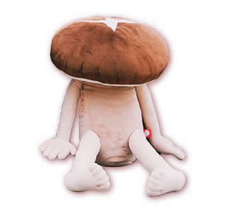 Cartoon Mushroom Plush Doll Back Cushion