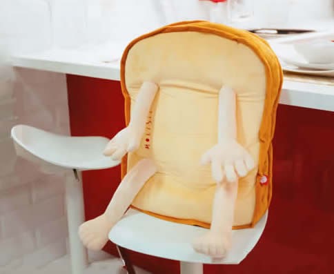 Cartoon Toast Plush Doll Back Cushion