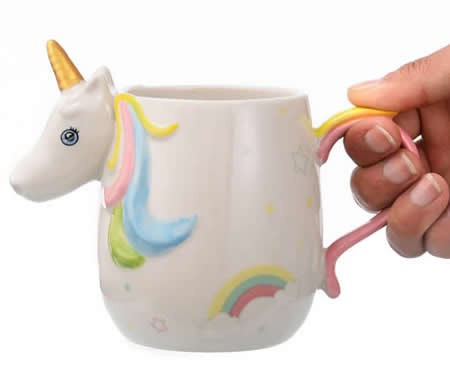 Ceramic 3D Unicorn Coffee Mug 