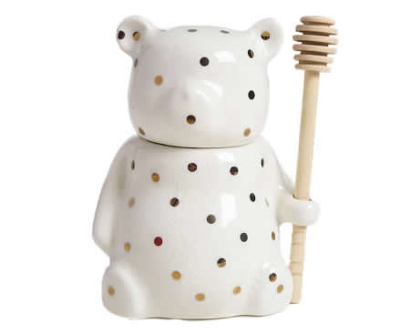 Ceramic Bear Honey Jar with Lid