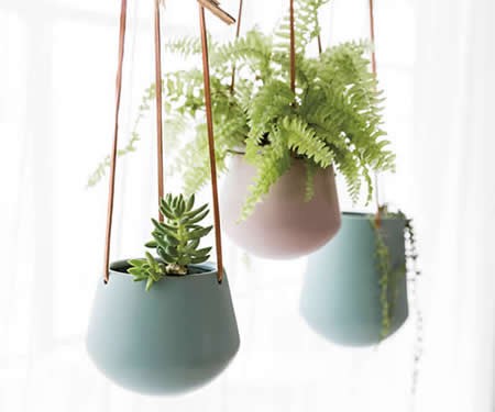  Ceramic Hanging Planter Pot Decorative Flower Vase