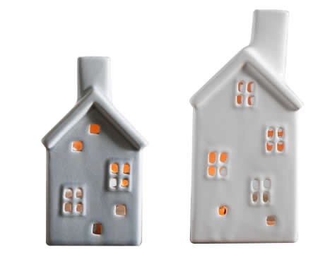 Ceramic House-shaped  Tealight Candle Holder