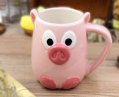 Ceramic Pig Mug,Pink